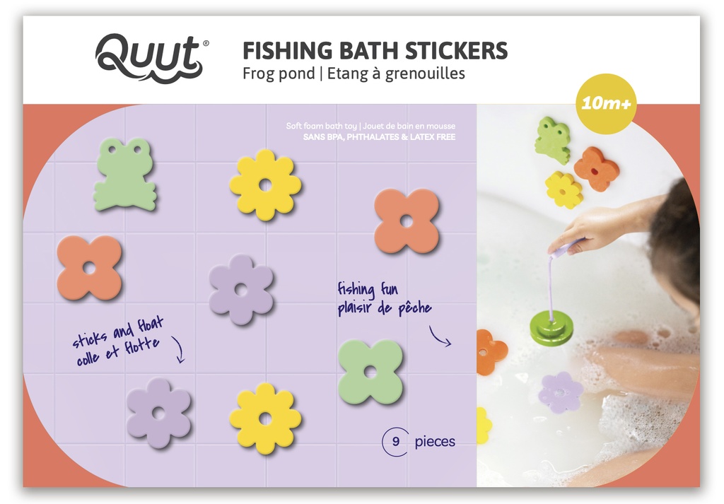 Fishing Bath stickers Frog Pond