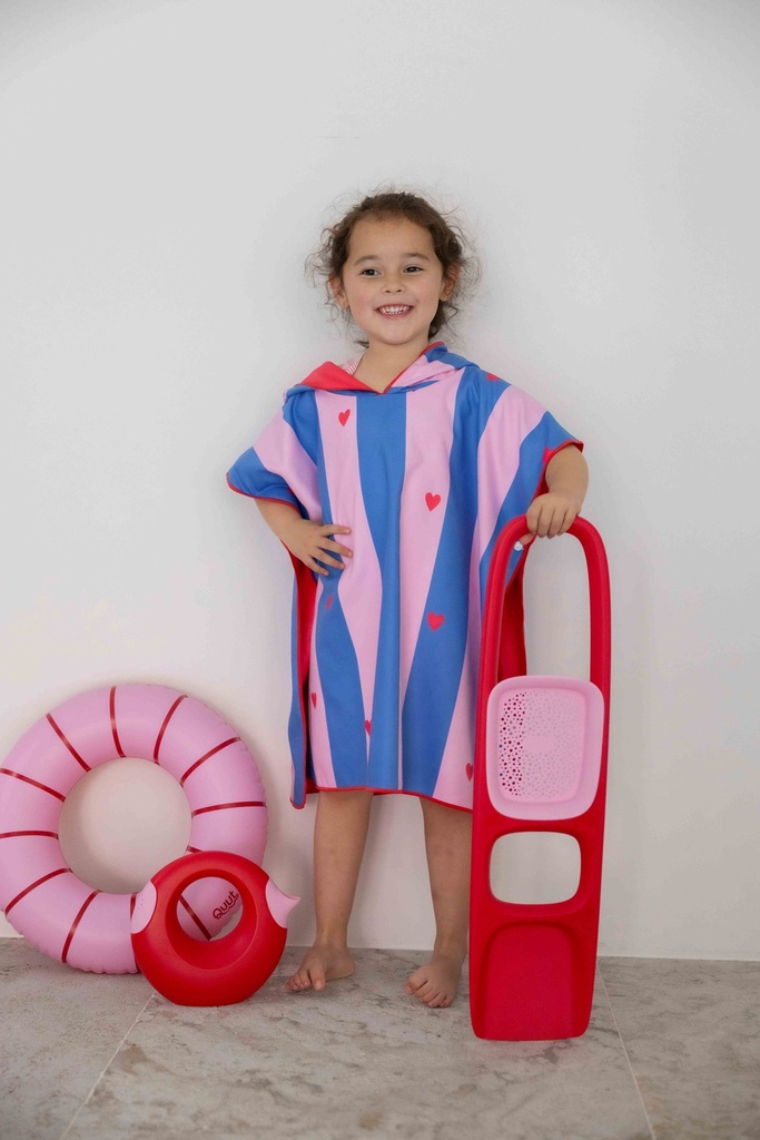 Beach poncho Cherry