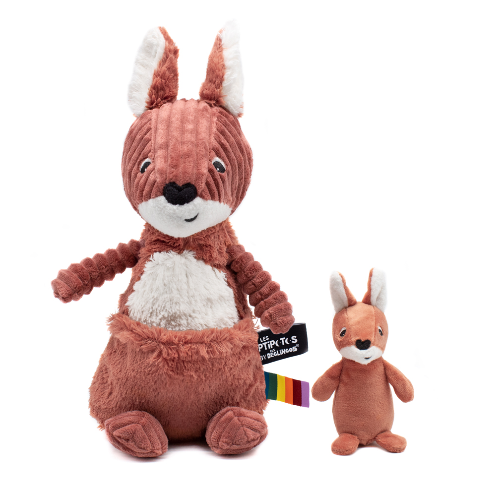 ALLEZOU THE KANGAROO MOM & BABY TERRACOTTA