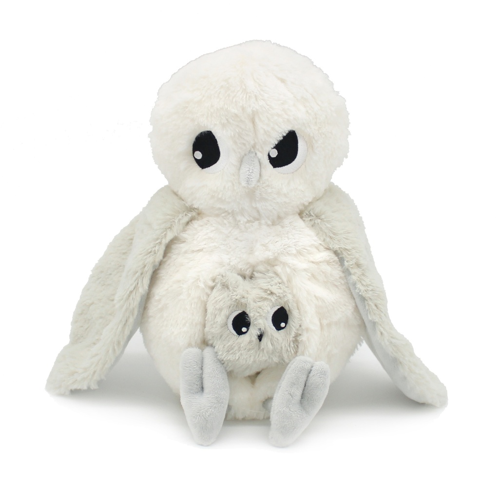 COUCOU POLAR OWL MUM & BABY OFFWHITE/LIGHT GREY