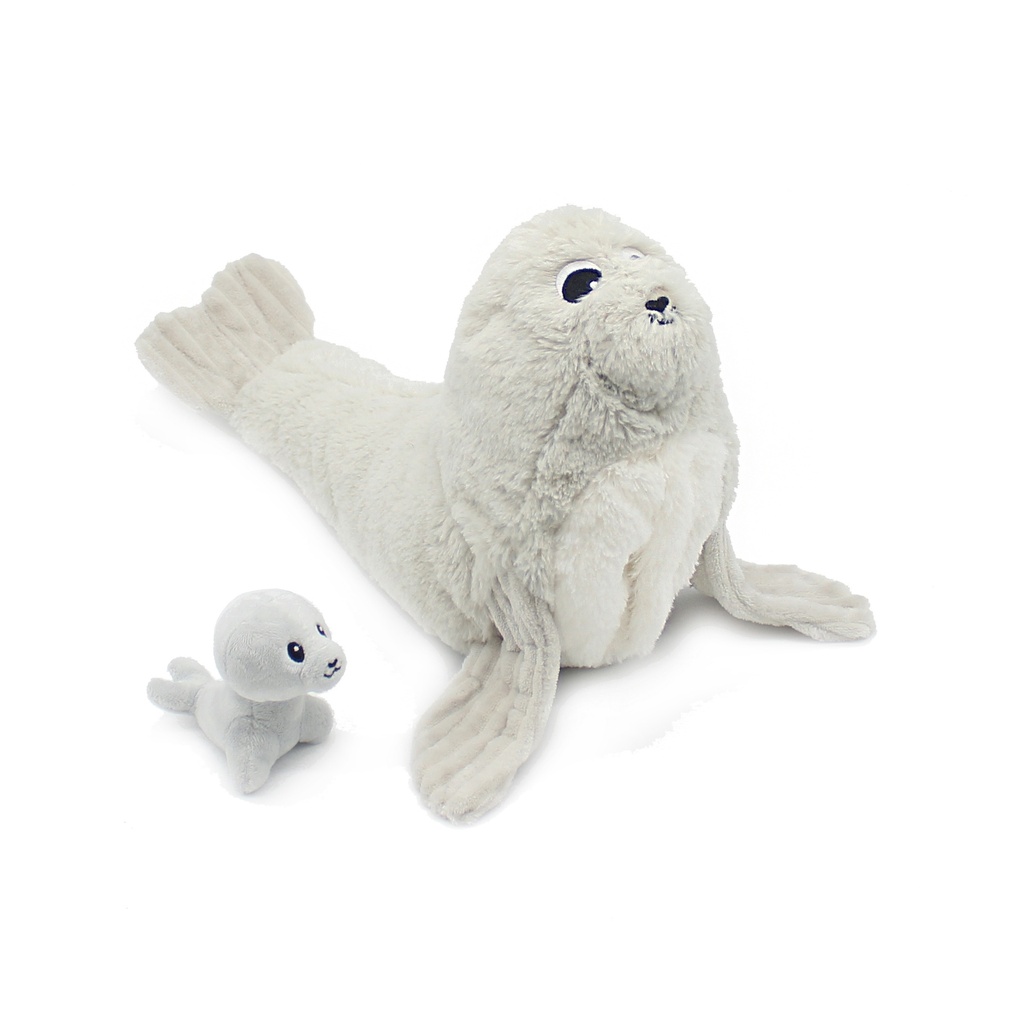 PLOUFOU SEALION MUM & BABY OFFWHITE