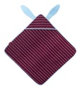 Cotton hooded towel  (75 x 75cm) Bunny Burgundy