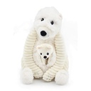 GROBIDOU POLAR BEAR MUM & BABY OFFWHITE/LIGHT GREY
