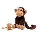 ZAZOU THE MONKEY MOM & BABY CHOCOLATE